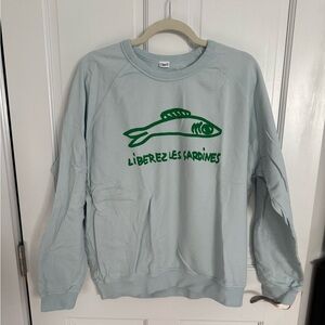 CLARE V. Sweatshirt LIBEREZ LES SARDINES size XL
